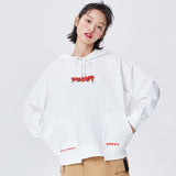 Wjczt Sweatshirt Women Loose Korean Style Hoodies 2021 New Year Pattern Oversize Spring Bf Lazy Wind Tops