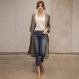 Wjczt 2022 Summer New Solid Color Linen Long Sunscreen Cardigan Trench Casual All Match Loose Full Sleeve Women Coats