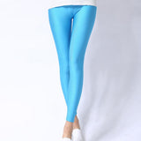 Wjczt New Spring Autume Solid Candy Neon Leggings for Women High Stretched Female Sexy Legging Pants Girl Clothing Leggins