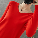 Wjczt Women Sweater Autumn Winter V-neck Knitwear Long Sleeve Loose Cashmere Sweater Pullovers Lady Cheap Quality Jumper Knitted Tops