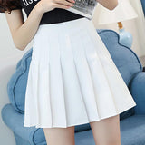 Wjczt Women Summer High Waist Plaid Skirts Casual Korean A Line Shirts Japanese School Kawaii A-line Skirts for Teenager