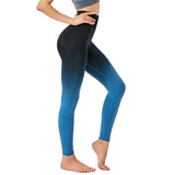 Wjczt Sports Leggings Women Gradient Fitness Legging Push Up High-Waist Butt Scrunch Bum Leggings for Women