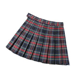 Wjczt Summer Women Pleated Skirts High Waist Female Mini Skirt Harajuku Preppy Style Ladies Plaid Skirts Sweet Girls Dance Mini Skirt