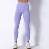 Wjczt Solid Seamless Leggings Fitness Push Up Leggings Women Clothing High Waist Pants Simple Women's Pants