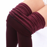 Wjczt Winter Leggings Women High Waist Thick Plus Velvet Elastic Warm Leggings Push Up Casual Sport Warmth Tights for Girls