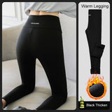 Wjczt 2022 Fleece Leggings High Waist  Push Up Women Sexy Sport Seamless Fitness Thermal Leggings Pants Warm Tights For Winter