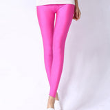 Wjczt New Spring Autume Solid Candy Neon Leggings for Women High Stretched Female Sexy Legging Pants Girl Clothing Leggins