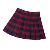 Wjczt Summer Women Pleated Skirts High Waist Female Mini Skirt Harajuku Preppy Style Ladies Plaid Skirts Sweet Girls Dance Mini Skirt