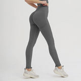 Wjczt Seamless knitted buttocks moisture wicking sports fitness pants sexy buttocks female leggings