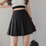 Wjczt Women Summer High Waist Plaid Skirts Casual Korean A Line Shirts Japanese School Kawaii A-line Skirts for Teenager
