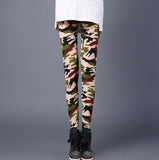 Wjczt Camouflage Womens for Leggins Graffiti Style Slim Stretch Trouser Army Green Leggings Deportes Pants K085