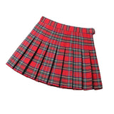 Wjczt Summer Women Pleated Skirts High Waist Female Mini Skirt Harajuku Preppy Style Ladies Plaid Skirts Sweet Girls Dance Mini Skirt