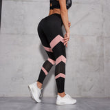 Wjczt Leggings Women High Waist Mesh Patchwork Sports Leggings Stretch Gym Woman Fitness Leggins Running Pants