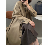 Wjczt Stylish Winter Women Long Trench Coats Autumn Double Breasted Long Jacket Female Belted Ladies Windbreaker 2022