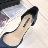 Wjczt 2022 Spring Women Hollow Concise Soft Flock Shoes High Heels Female Pointed Toe Office Shoes Stiletto  Party Woman Pumps Shallow