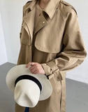Wjczt Stylish Winter Women Long Trench Coats Thick Double Breasted Belted Jacket Casual Warm Female Long Overcoat 2022