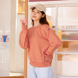 Wjczt Sweater Women Simple Collocation Solid Autumn New Loose Versatile Casual Fall Shoulder Sweater Girl