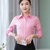 Wjczt Korean Women Cotton Shirts White Shirt Women Long Sleeve Shirts Tops Office Lady Basic Shirt Blouses Plus Size Woman Blouse 5XL