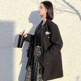 Wjczt Autumn Design Temperament Suit Jacket Women Loose Black Blazer Khaki Tailored Coat Korean Office Lady Overwear New