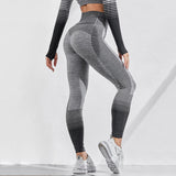 Wjczt Women Sexy Push Up High Waist Leggings Gym Activewear Seamless Legging Knitting Workout Femme Jegging