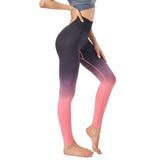 Wjczt Sports Leggings Women Gradient Fitness Legging Push Up High-Waist Butt Scrunch Bum Leggings for Women