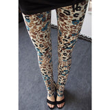 Wjczt Spring And Summer New Women's Plus Size Leopard Print Cropped Pants Breathable Hip Lift Leggings Women