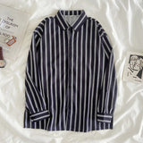 Wjczt Striped Tunic for Women Cotton Shirt Elegant Spring Summer Women Fashion Zebra Pattern Clothing for Women