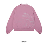 Wjczt Sweatshirt Women Rabbit Hit Color Polo Collar 2021 Autumn New Oversize Girls Cute Pullover Gentle Hoodies