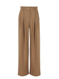 Wjczt Classic Wide Pants Floor-Length Pleated Loose Women Trousers Spring Wide Leg Pants Vintage Female Palazzo Pants