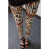 Wjczt Spring And Summer New Women's Plus Size Leopard Print Cropped Pants Breathable Hip Lift Leggings Women