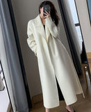 Wjczt Woolen Coat Women's Autumn and Winter High-grade Fashion Temperament Long Thick Woolen Coat Women Womens Winter Clothing 2022