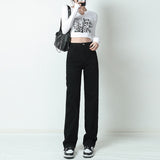 Wjczt Jeans Women Baggy High Waist Pants 2022 New Fashion Straight Leg Pants Y2k Denim Trousers Vintage Loose Washed Mom Jeans