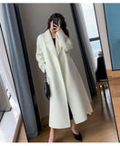 Wjczt Woolen Coat Women's Autumn and Winter High-grade Fashion Temperament Long Thick Woolen Coat Women Womens Winter Clothing 2022