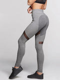 Wjczt Leggings Sport Women Fitness Contrasting Colors Push Up Leggings Workout Pants Women High Waist Breathable Sexy Leggings