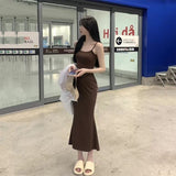 Wjczt Autumn Pure Sleeveless Dress Women Sexy Sheath Hotsweet Korean Style Fashion All-match Vestido Feminino New Arrival Popular Chic