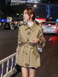 Wjczt Fashionable Windbreaker Women's New Autumn Winter 2022 Long Sleeved Jacket Casual Solid Color Top Trench Coat for Women Jackets