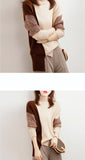 Wjczt Loose Turtleneck Solid Office Lady Thick Pullovers Splicing Irregular Women's Clothing Leisure All-match Autumn Winter Sweaters