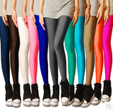 Wjczt New Spring Autume Solid Candy Neon Leggings for Women High Stretched Female Sexy Legging Pants Girl Clothing Leggins Spring