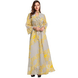 Wjczt Ramadan Eid Abaya Plus Size For Women Jalabiya Moroccan Kaftan Arabian Clothing Dubai Embroider Saudi Robe Muslim Evening Dress