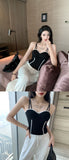 Wjczt Sexy Camisole Fixed Latex Chest Pad Slim Fit Beautiful Back Bandeau Anti-Sagging Comfortable Elastic Tank Top 2022 New