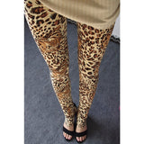 Wjczt Spring And Summer New Women's Plus Size Leopard Print Cropped Pants Breathable Hip Lift Leggings Women