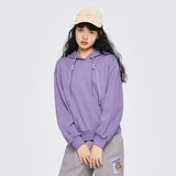 Wjczt  Sweatshirt Women Hooded Basic Solid Color Top Casual 2022 Fall New Simple Loose Pullover Ladies Hoodies