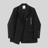 Wjczt Black Suit Coat Female Autumn Winter 2022 New High-level Design Early Autumn Loose Suit Blazers for Women Blazers for Women