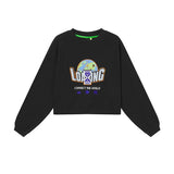 Wjczt Sweatshirt Women Green Short Section 2022 Spring New Oversize Hoodies Trend Retro Personality Women'S Clothing