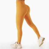 Wjczt Jacquard Seamless Leggings for Fitness Hip Raising High Waist Sports Leggings Women Workout Running Pants Female