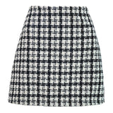 Wjczt Sweet Kawaii Plaid Women Mini Skirt Korean Fashion Zipper Girl Pencil Miniskirt Preppy Summer Y2k Trend Clothes