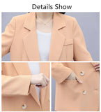 Wjczt 2022 Spring Autumn OL Two Pieces Pants Set Office Lady Graceful Suit Coats+Trousers Sets Women's Working Basic Solid Clothing