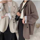 Wjczt Suit Jacket Female 2022 Spring and Autumn New Long Sleeve Loose Fashion Temperament Commuter Leisure Joker Jacket Suit