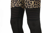 Wjczt Sexy Leopard Leggings Women Slim Sports Leggings High Waist Mesh Patchwork Pant Push Up Workout Jeggings Fitness Women Leggings