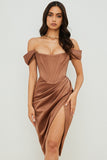 Wjczt New Blush Satin Ruched Women Mini Corset Dresses Bodycon Party Night Club Off Shoulder Gown Elegant Dress Birthday